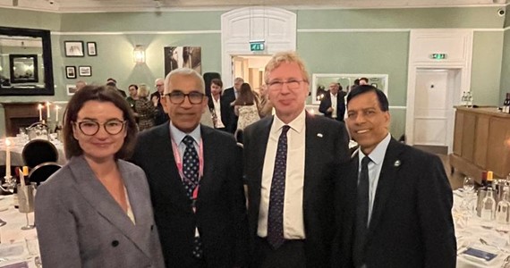 L-R: Joanna Cound, Karim Fatehi MBE, Ambassador Georges Friden and Alderman Prem Goyal OBE